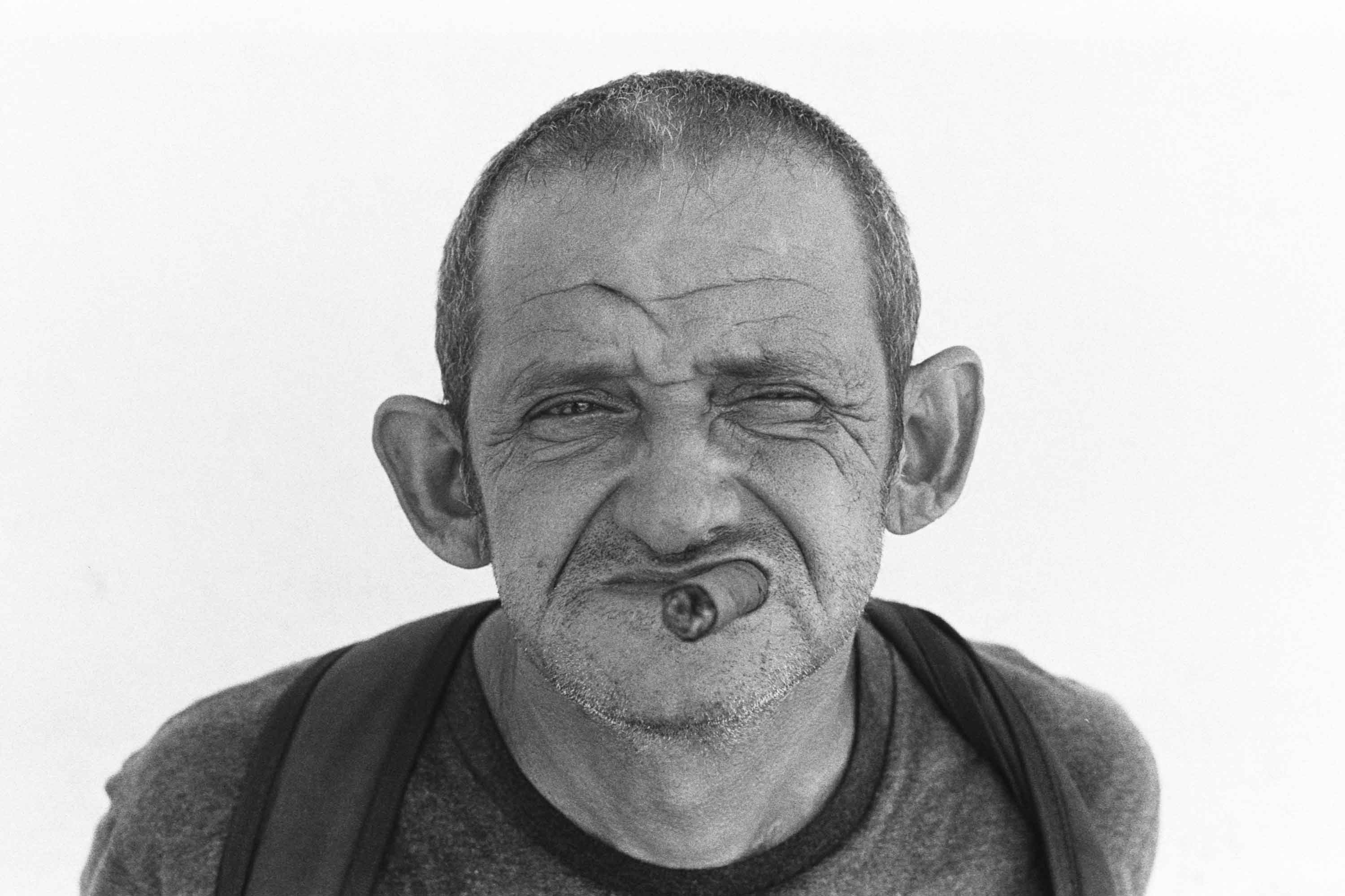 Photo of a man with a cigar in Cuba